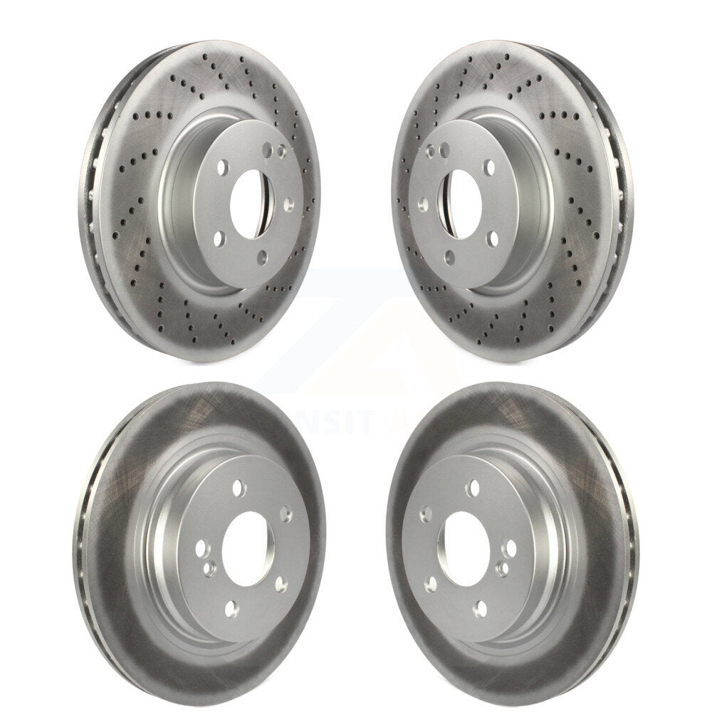 Coated Disc Brake Rotors Front Rear Kit For Mercedes-Benz C300 C350 E350 E300