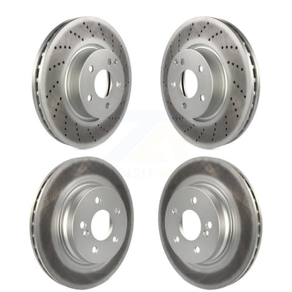 Coated Disc Brake Rotors Front Rear Kit For Mercedes-Benz C300 C350 E350 E300
