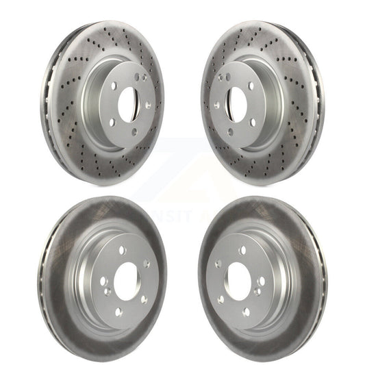 Coated Disc Brake Rotors Front Rear Kit For Mercedes-Benz C300 C350 E350 E300