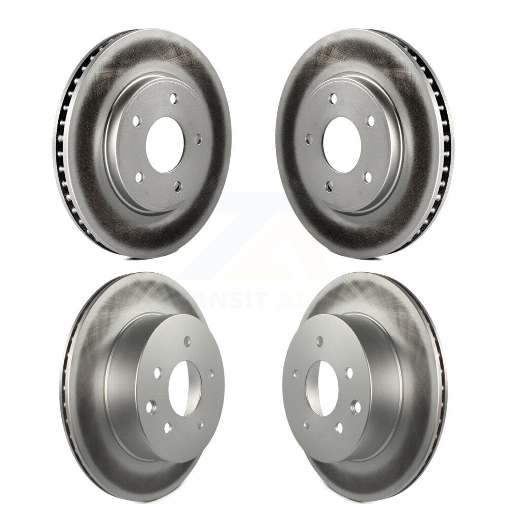Coated Disc Brake Rotors Front Rear Kit For Nissan LEAF