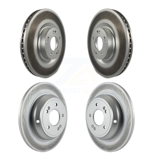 Coated Disc Brake Rotors Front Rear Kit For Hyundai Genesis G80 Kia K900