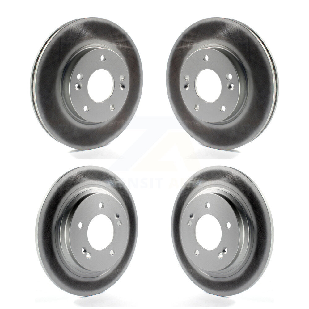 Coated Disc Brake Rotors Front Rear Kit For Kia Forte5 Hyundai Elantra GT