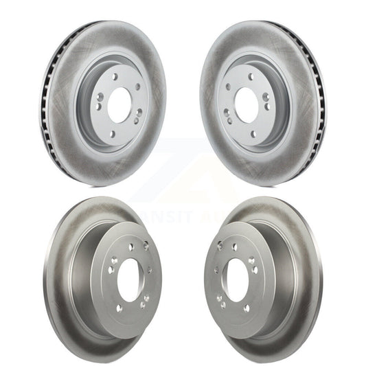 Coat Brake Rotor Front Rear Kit For 17-22 Kia Sportage With Manual Parking