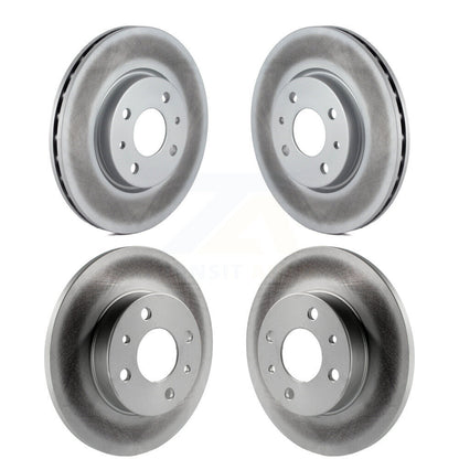Coated Disc Brake Rotors Front Rear Kit For Fiat 500