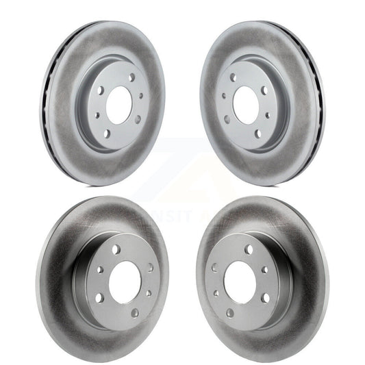 Coated Disc Brake Rotors Front Rear Kit For Fiat 500