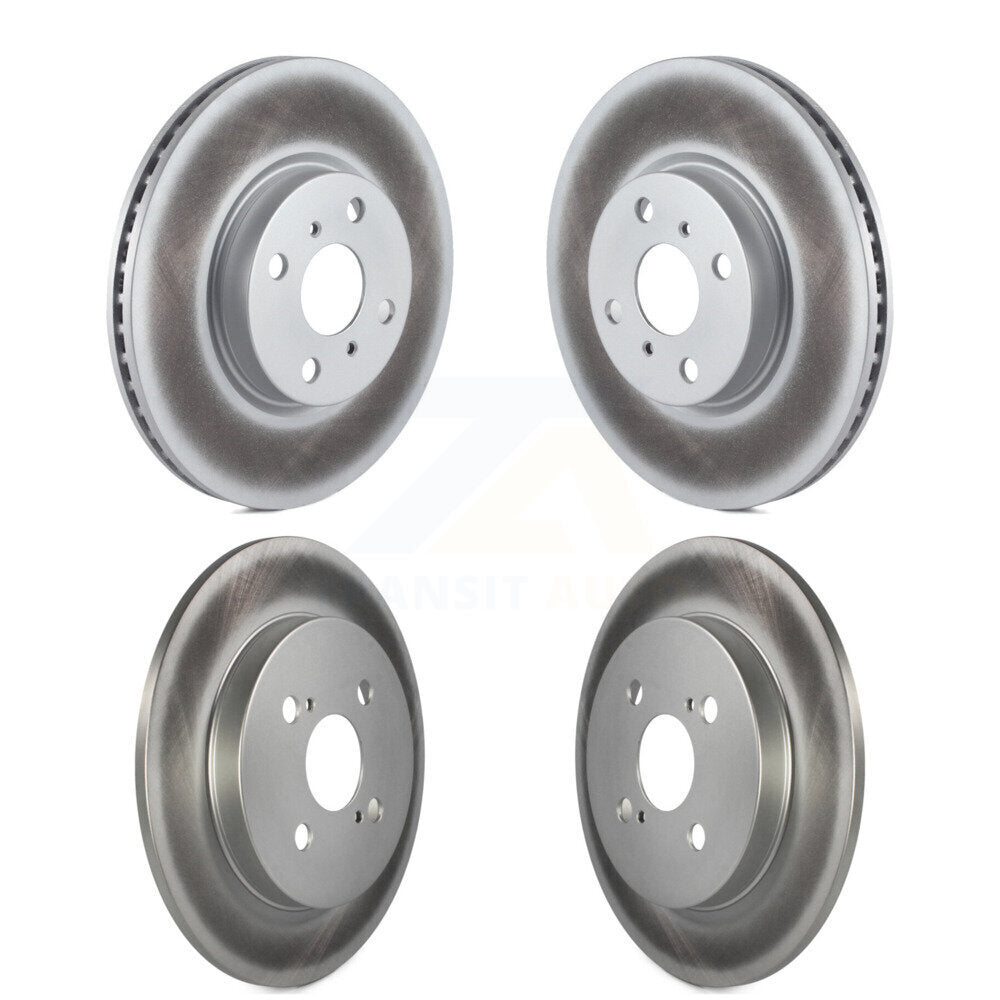 Coated Disc Brake Rotors Front Rear Kit For Toyota Yaris