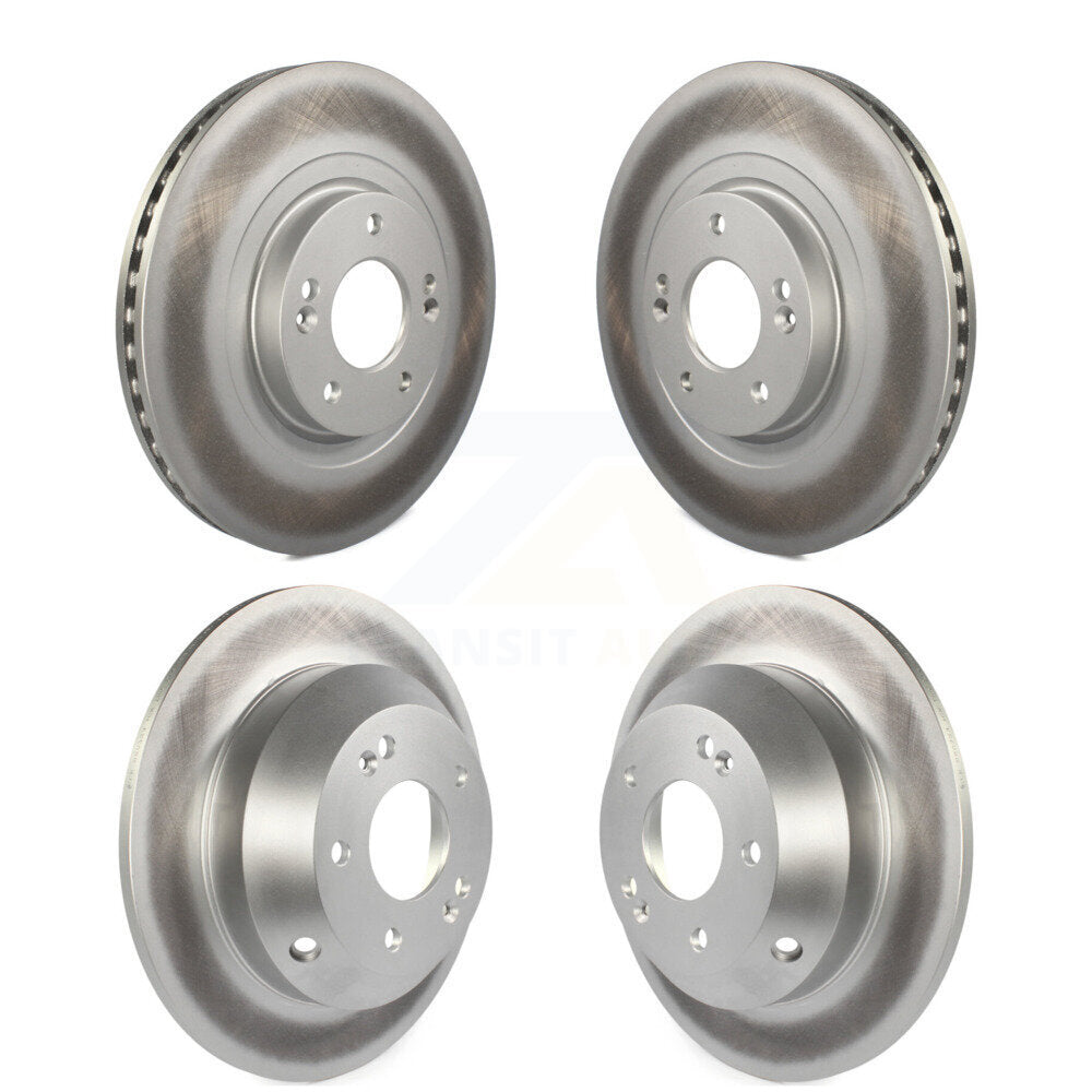 Coated Disc Brake Rotor Front Rear Kit For Hyundai Santa Fe Sport Kia Sorento XL