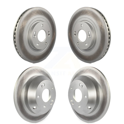 Coated Disc Brake Rotor Front Rear Kit For Hyundai Santa Fe Sport Kia Sorento XL