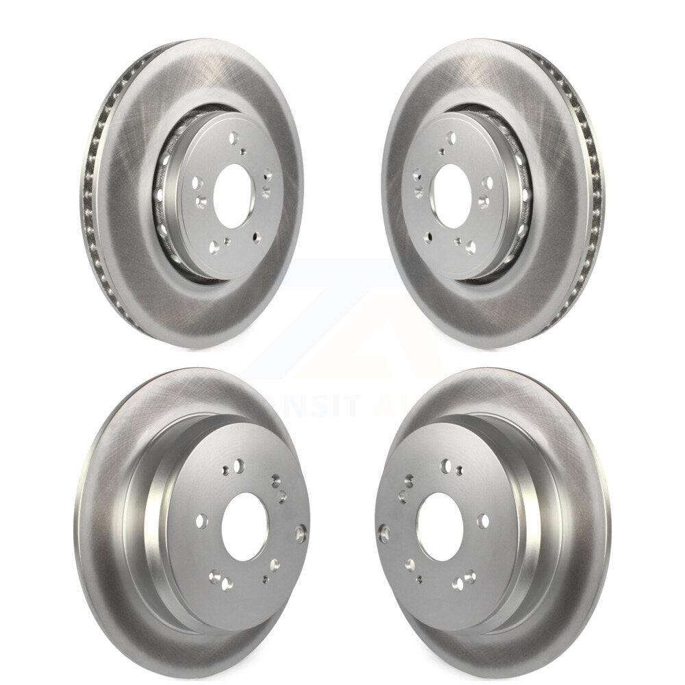 Coated Disc Brake Rotors Front Rear Kit For 2013-2018 Acura RDX