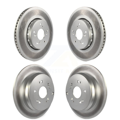 Coated Disc Brake Rotors Front Rear Kit For 2013-2018 Acura RDX