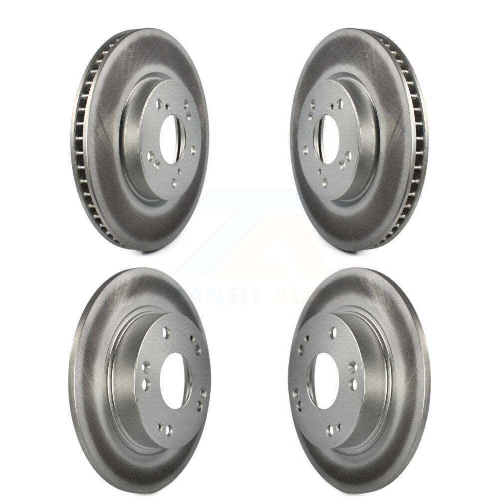 Coated Disc Brake Rotors Front Rear Kit For Honda Civic