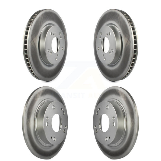 Coated Disc Brake Rotors Front Rear Kit For Honda Civic