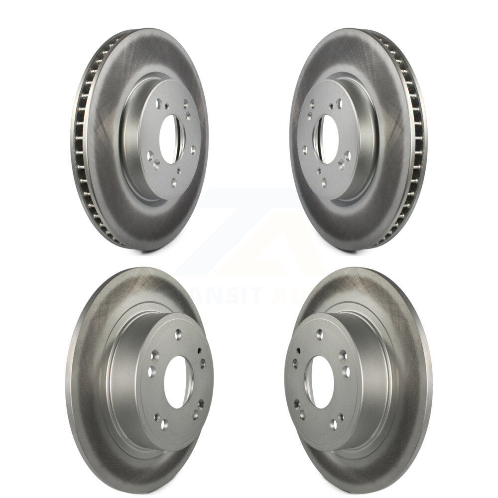 Coated Disc Brake Rotors Front Rear Kit For Honda Accord