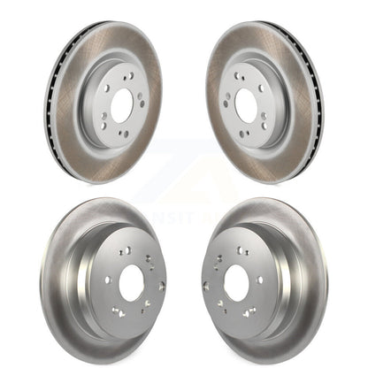 Coated Disc Brake Rotors Front Rear Kit For 2012-2016 Honda CR-V FWD