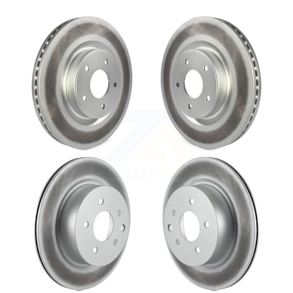Coated Disc Brake Rotors Front Rear Kit For 2016-2017 INFINITI QX50