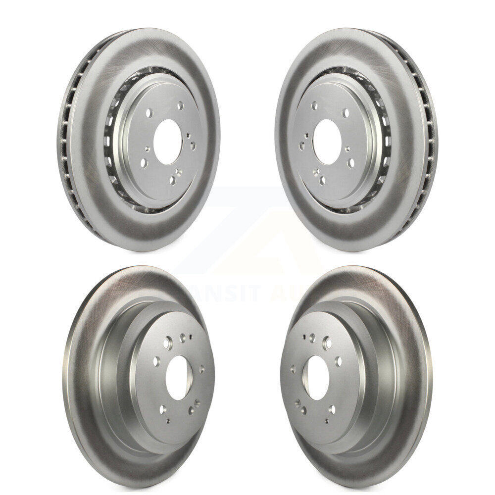 Coated Disc Brake Rotors Front Rear Kit For 2014-2016 Acura MDX