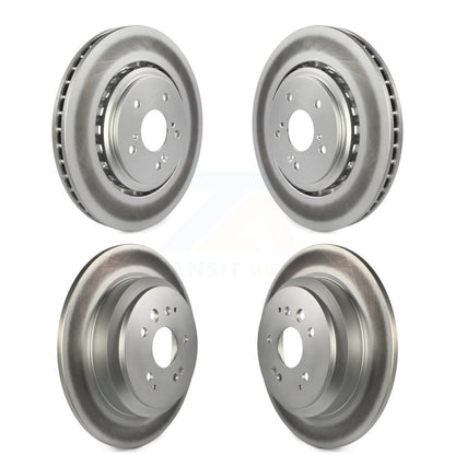 Coated Disc Brake Rotors Front Rear Kit For 2014-2016 Acura MDX