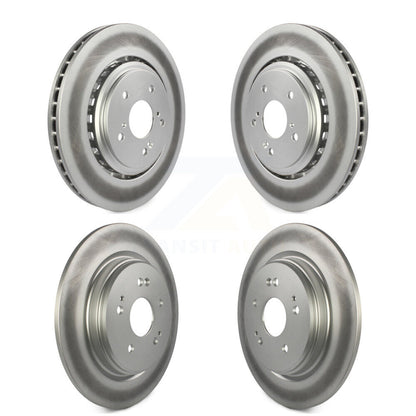 Coated Disc Brake Rotors Front Rear Kit For 2015-2020 Acura TLX