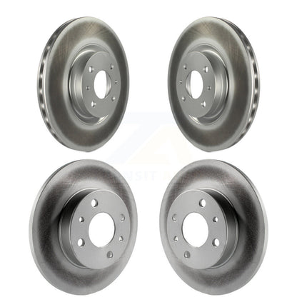 Coated Disc Brake Rotors Front Rear Kit For Fiat 500