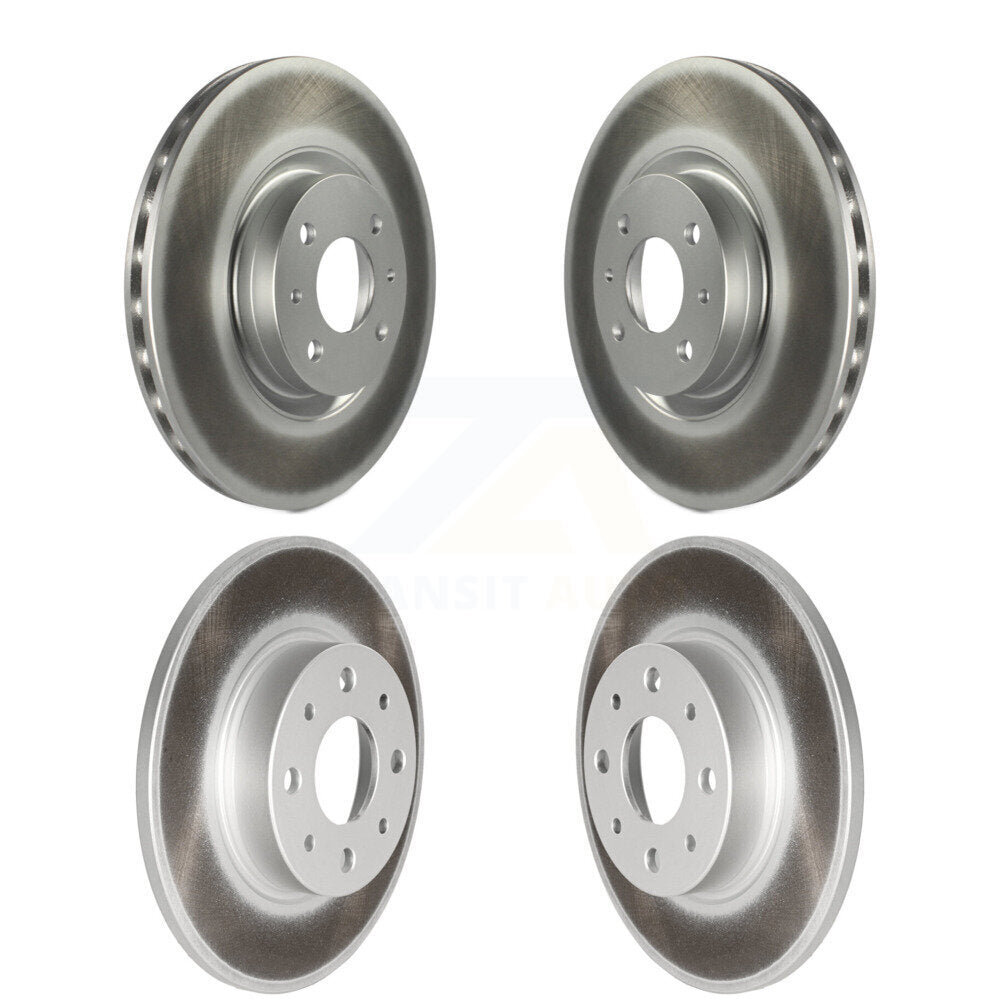 Coated Disc Brake Rotors Front Rear Kit For Fiat 500