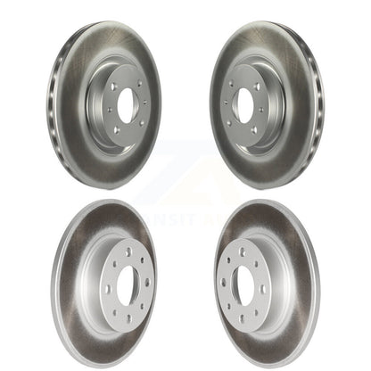 Coated Disc Brake Rotors Front Rear Kit For Fiat 500