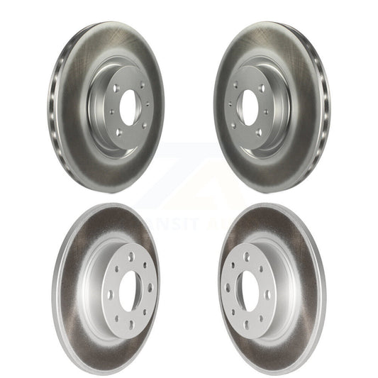 Coated Disc Brake Rotors Front Rear Kit For Fiat 500
