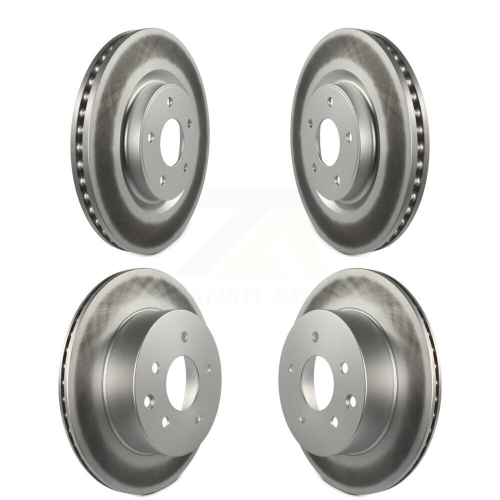 Coated Disc Brake Rotors Front Rear Kit For Nissan Rogue