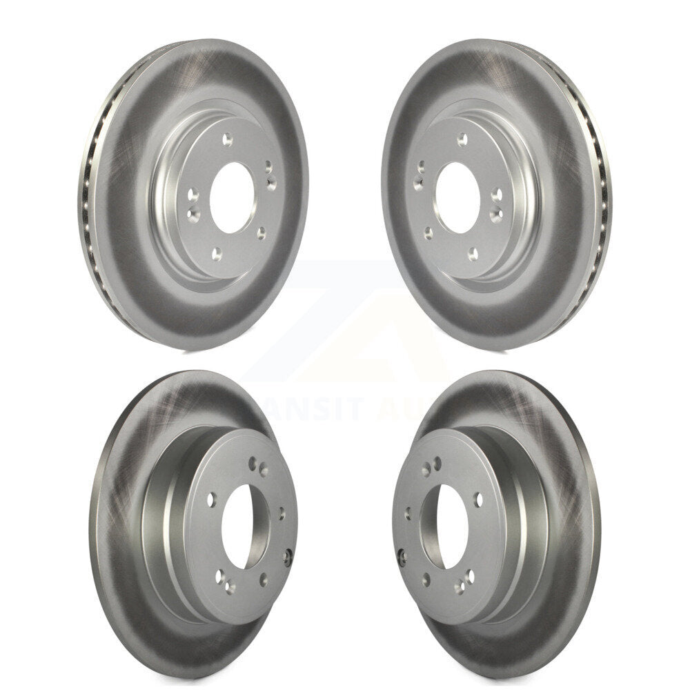 Coated Disc Brake Rotors Front Rear Kit For Hyundai Sonata Kia Optima