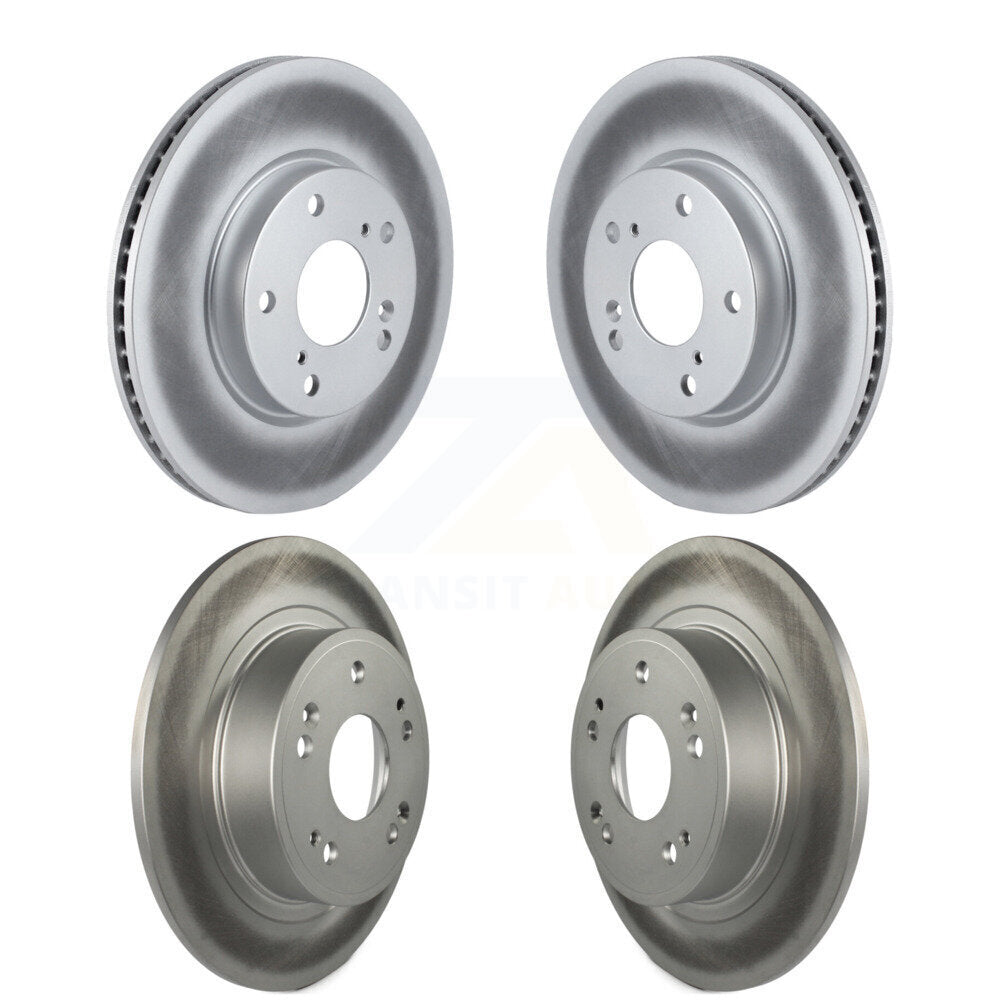 Coated Disc Brake Rotors Front Rear Kit For 2017 Honda Accord LX-S