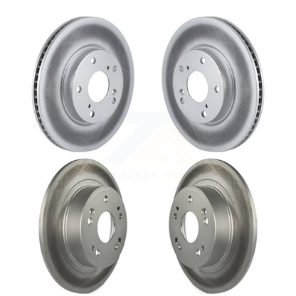 Coated Disc Brake Rotors Front Rear Kit For 2017 Honda Accord LX-S