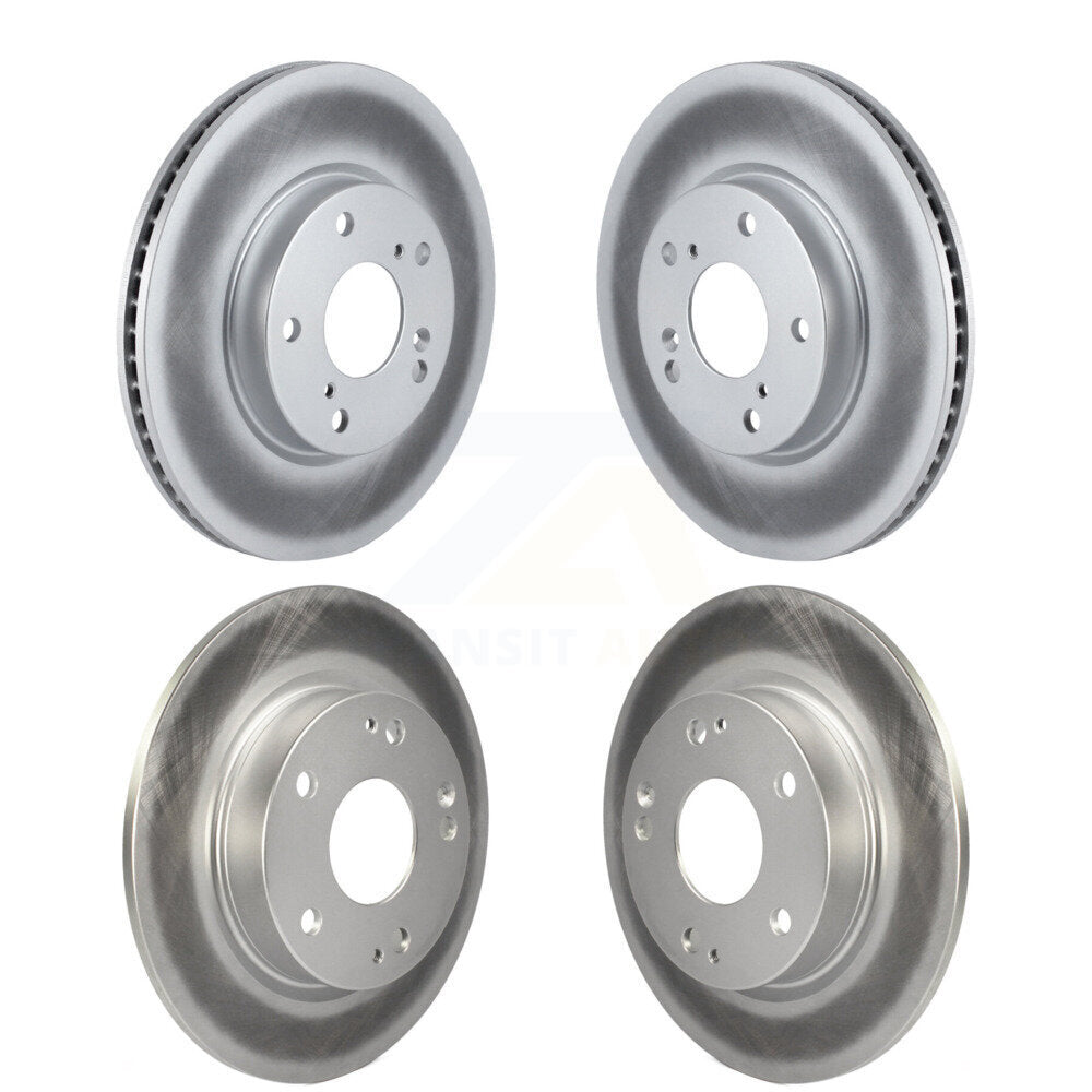 Coated Disc Brake Rotors Front Rear Kit For Honda Civic Insight