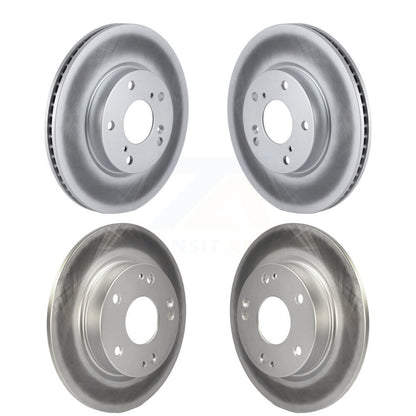 Coated Disc Brake Rotors Front Rear Kit For Honda Civic Insight