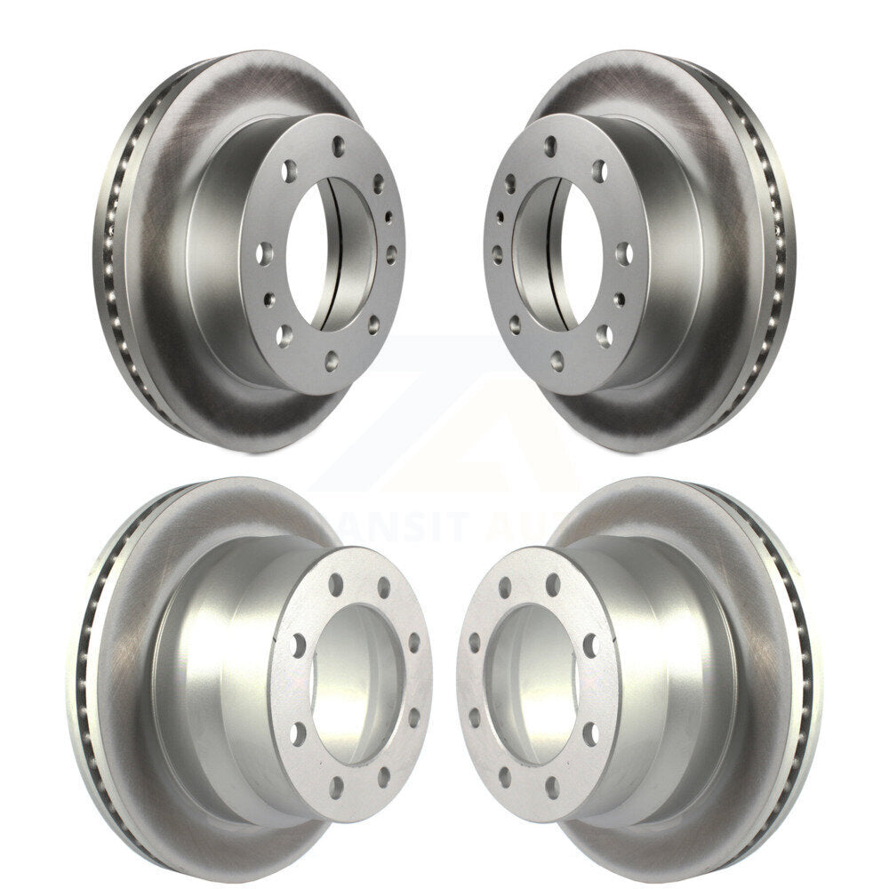 Coated Disc Brake Rotors Front Rear Kit For Chevrolet Express 4500 GMC Savana