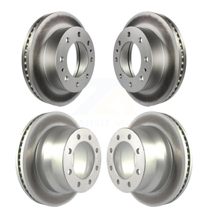 Coated Disc Brake Rotors Front Rear Kit For Chevrolet Express 4500 GMC Savana
