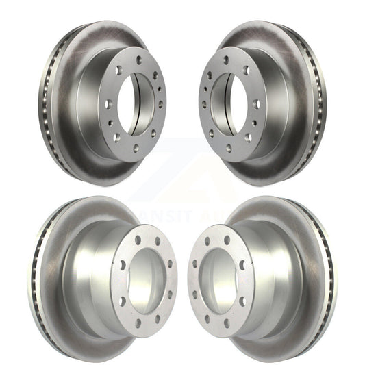 Coated Disc Brake Rotors Front Rear Kit For Chevrolet Express 4500 GMC Savana