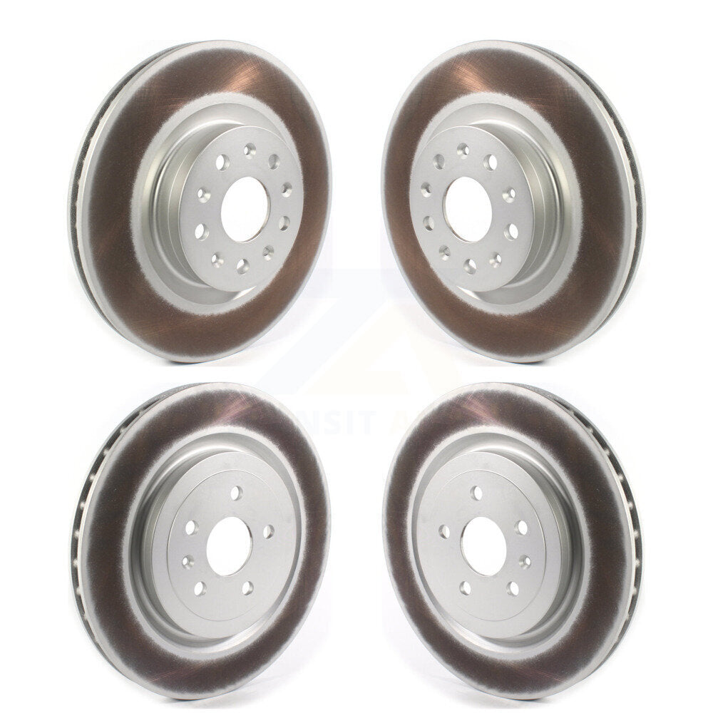 Coated Disc Brake Rotors Front Rear Kit For 2017-2019 Cadillac CTS 6.2L
