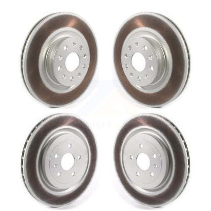 Coated Disc Brake Rotors Front Rear Kit For 2017-2019 Cadillac CTS 6.2L