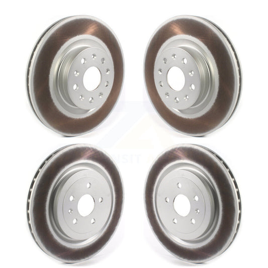 Coated Disc Brake Rotors Front Rear Kit For 2017-2019 Cadillac CTS 6.2L
