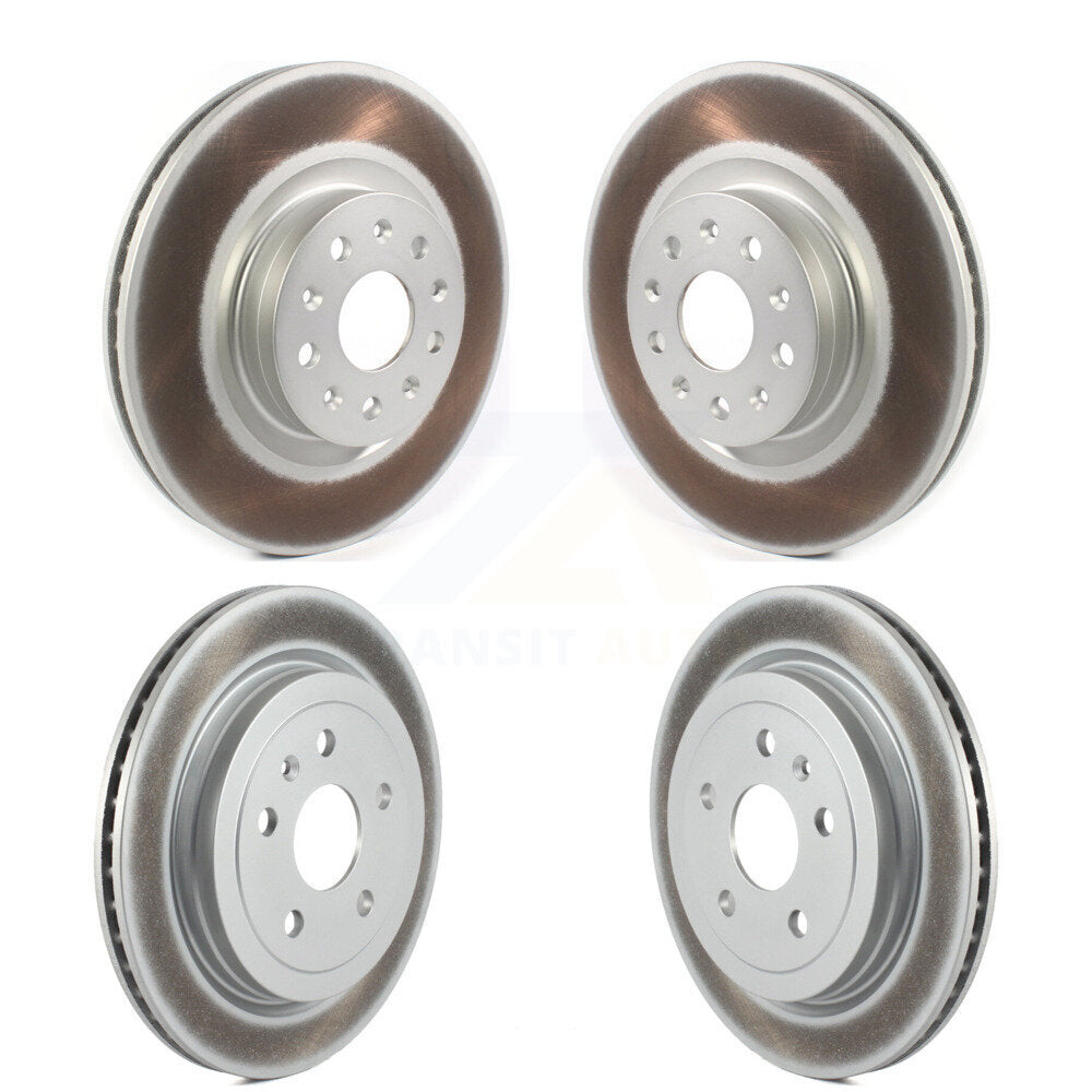 Coated Disc Brake Rotors Front Rear Kit For Cadillac CTS