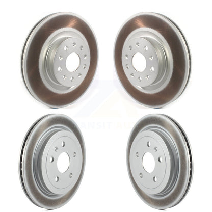 Coated Disc Brake Rotors Front Rear Kit For Cadillac CTS