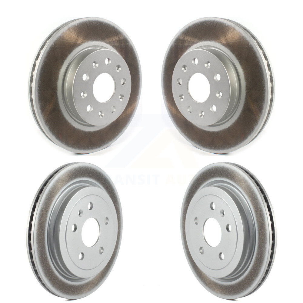Coated Disc Brake Rotors Front Rear Kit For Cadillac CTS