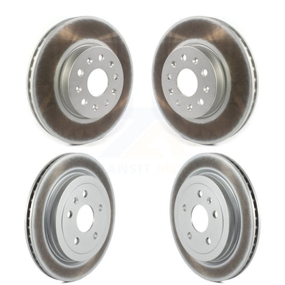 Coated Disc Brake Rotors Front Rear Kit For Cadillac CTS