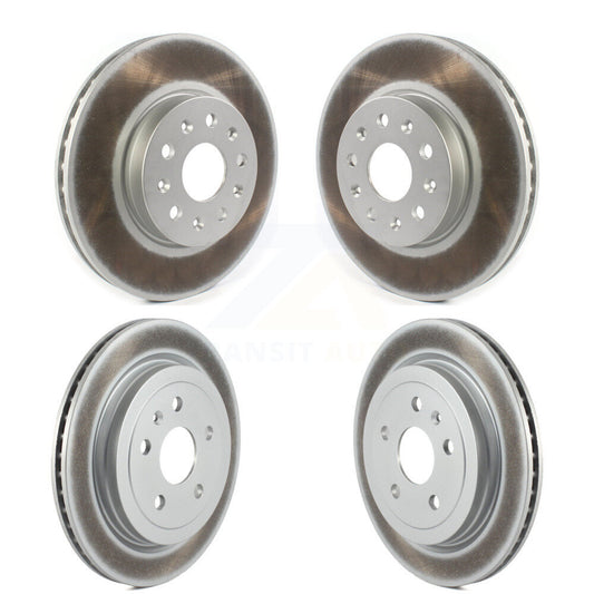 Coated Disc Brake Rotors Front Rear Kit For Cadillac CTS