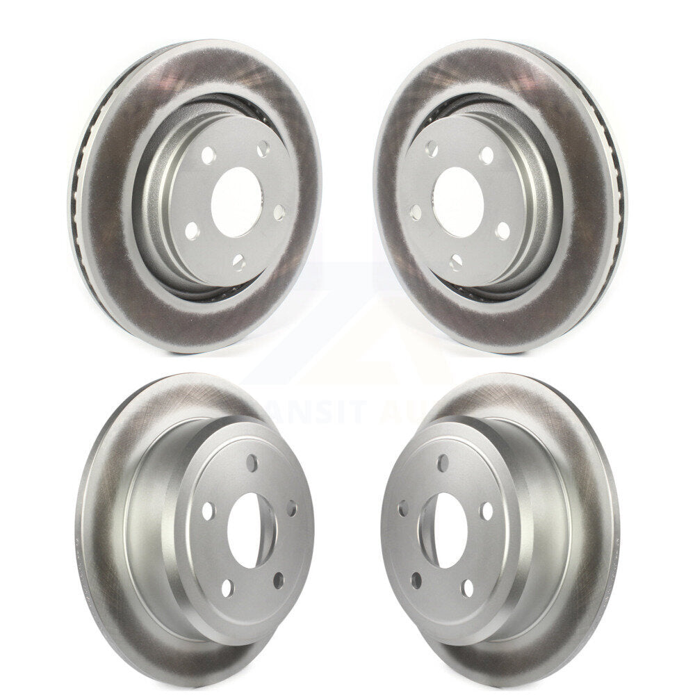 Coated Disc Brake Rotors Front Rear Kit For Jeep Wrangler JK