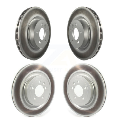Coated Disc Brake Rotors Front Rear Kit For Land Rover Range Sport