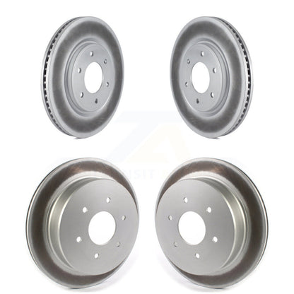 Coated Disc Brake Rotors Front Rear Kit For 2017-2024 Nissan TITAN