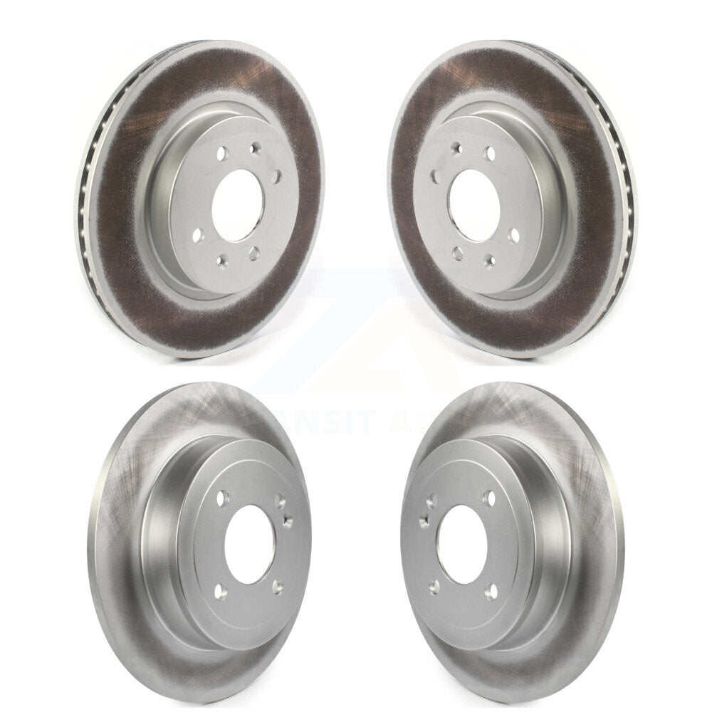Coated Disc Brake Rotors Front Rear Kit For Kia Rio Hyundai Accent