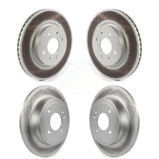 Coated Disc Brake Rotors Front Rear Kit For Kia Rio Hyundai Accent