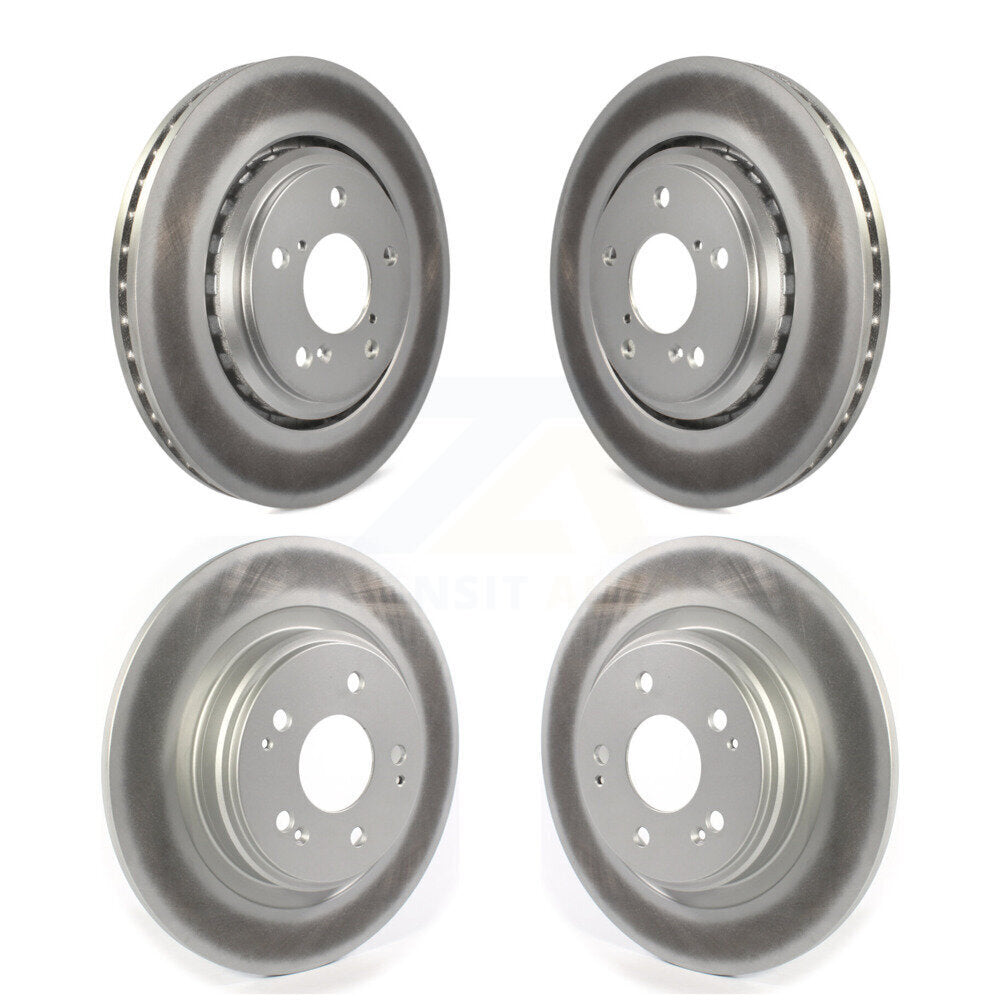 Coated Disc Brake Rotors Front Rear Kit For Acura MDX