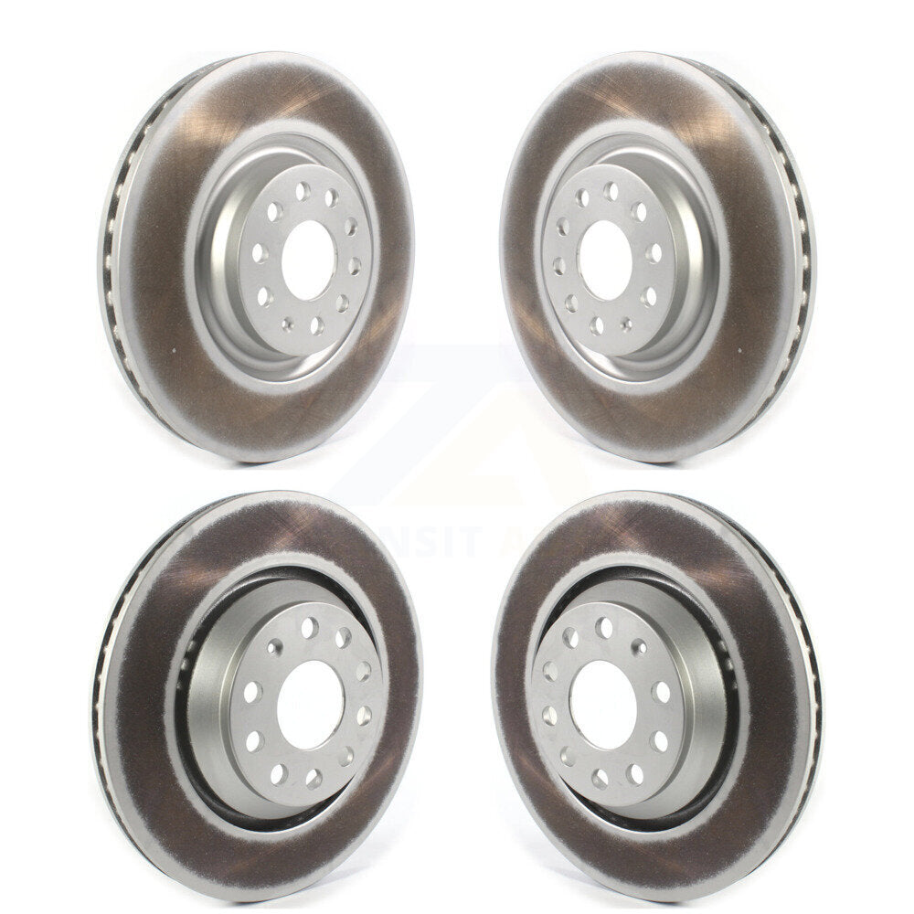 Coated Brake Rotor Front Rear Kit For Volkswagen Audi GTI Q3 Golf R Arteon S3 A3